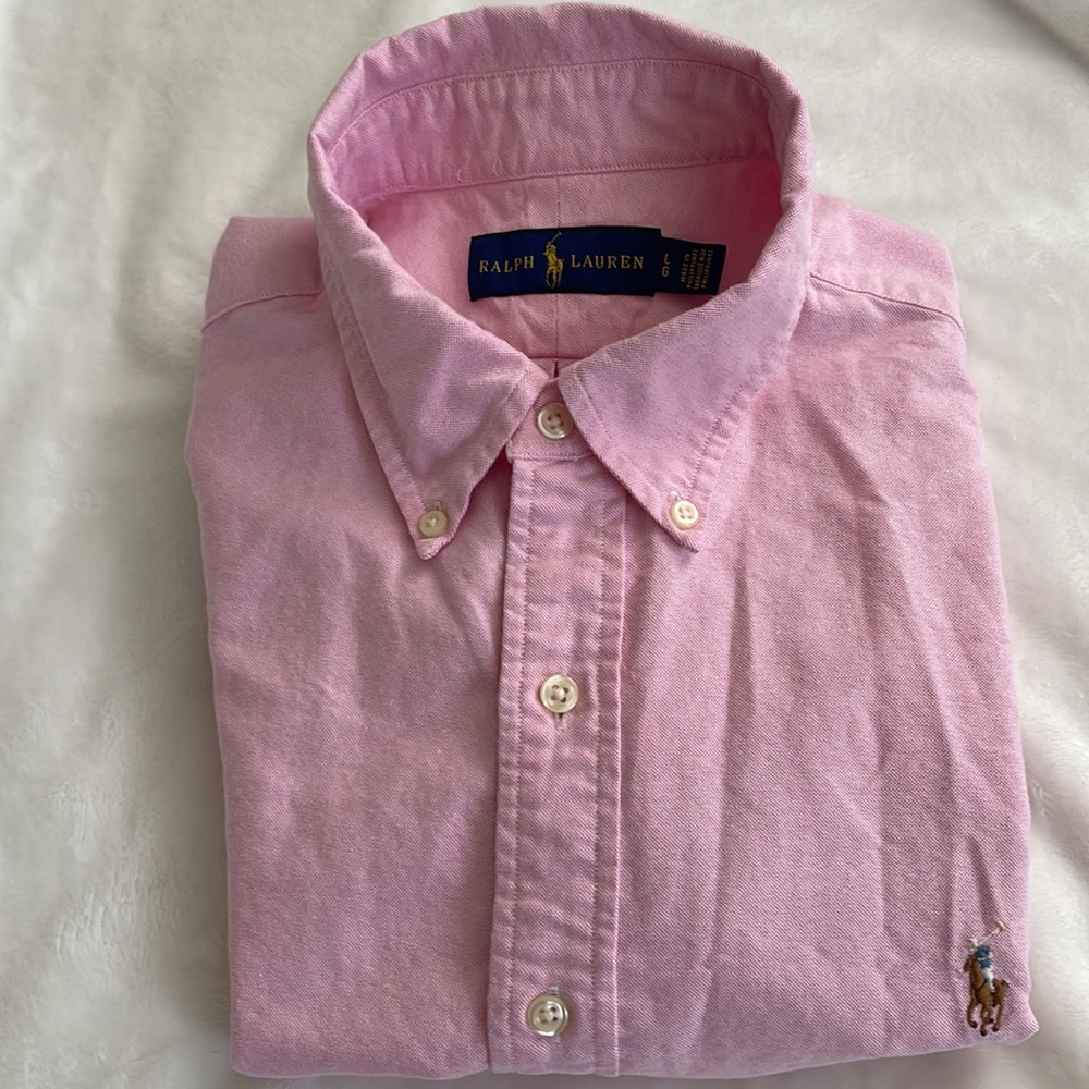 Polo Ralph Lauren. Used. Men's Classic Fit Short Sleeve Oxford Shirt